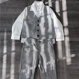 Next Black and White Checkered Vest Set